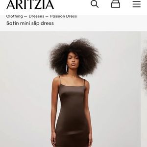 New brown aritzia dress size 2